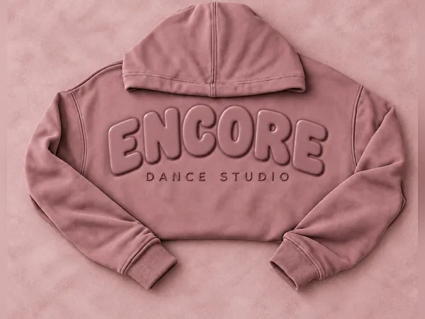 Mauve Tone-On-Tone Encore Hoodie Mauve Tone-On-Tone Encore Hoodie, hoodie with large tone-on-tone Encore lettering